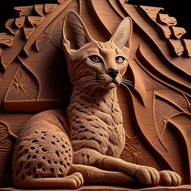 3D модель Саванна кішка (STL)